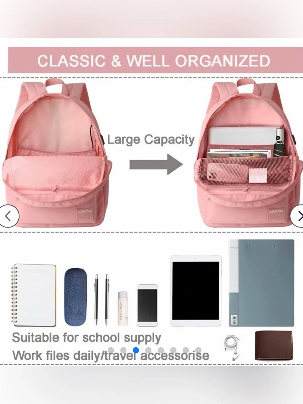 SUPACOOL Pink Backpack